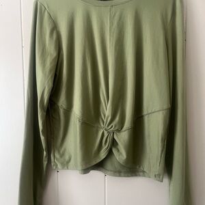 Zobha Sage Green Long Sleeve Top